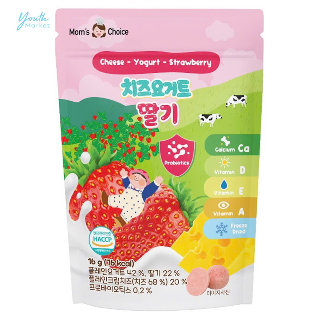 Mom's Choice_치즈요거트 딸기 16G Korean grocery